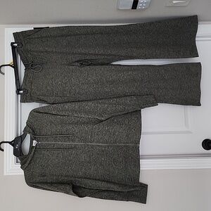 Athletic Works ButterCore Zip-Up Hoodie with Long Sleeves & Wide Leg Pants